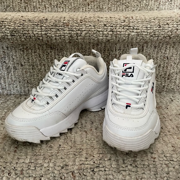 Fila Women's Disruptor II Premium Sneakers in White - Picture 3 of 7